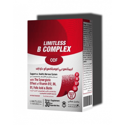 LIMITLESS B COMPLEX ODF DIETARY SUPPLEMENT SUPPORTS HEALTHY NERVOUS SYSTEM 30 ORAL DISPERSIBLE FILMS